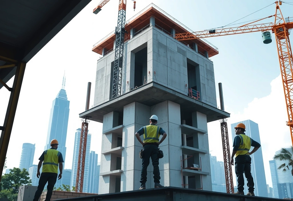 SteelCraft construction team working on a modern building project in Manila, showing professional expertise and quality craftsmanship