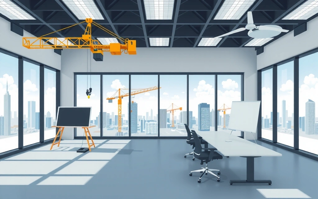 SteelCraft modern office facility in Malate, Manila, showcasing professional workspace with construction planning areas and meeting rooms