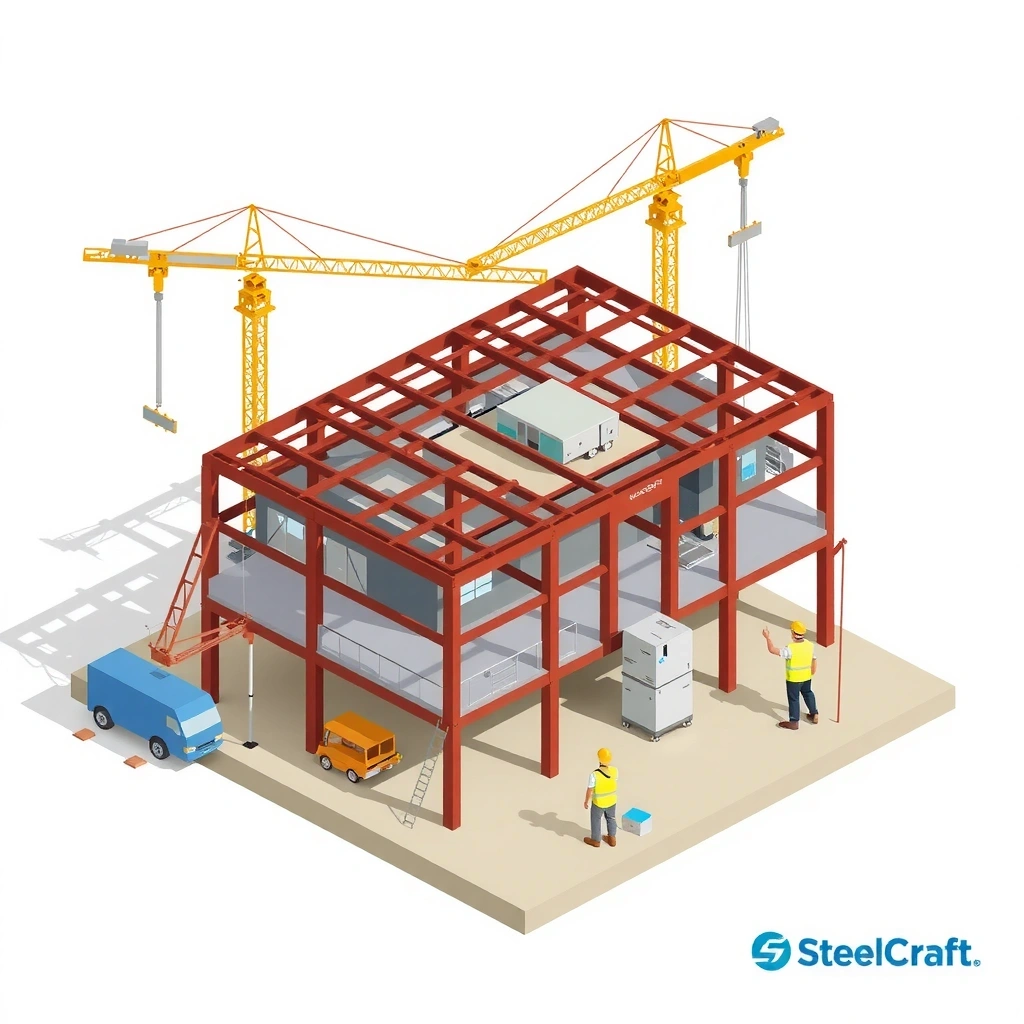 Commercial construction project showcasing SteelCraft's engineering expertise